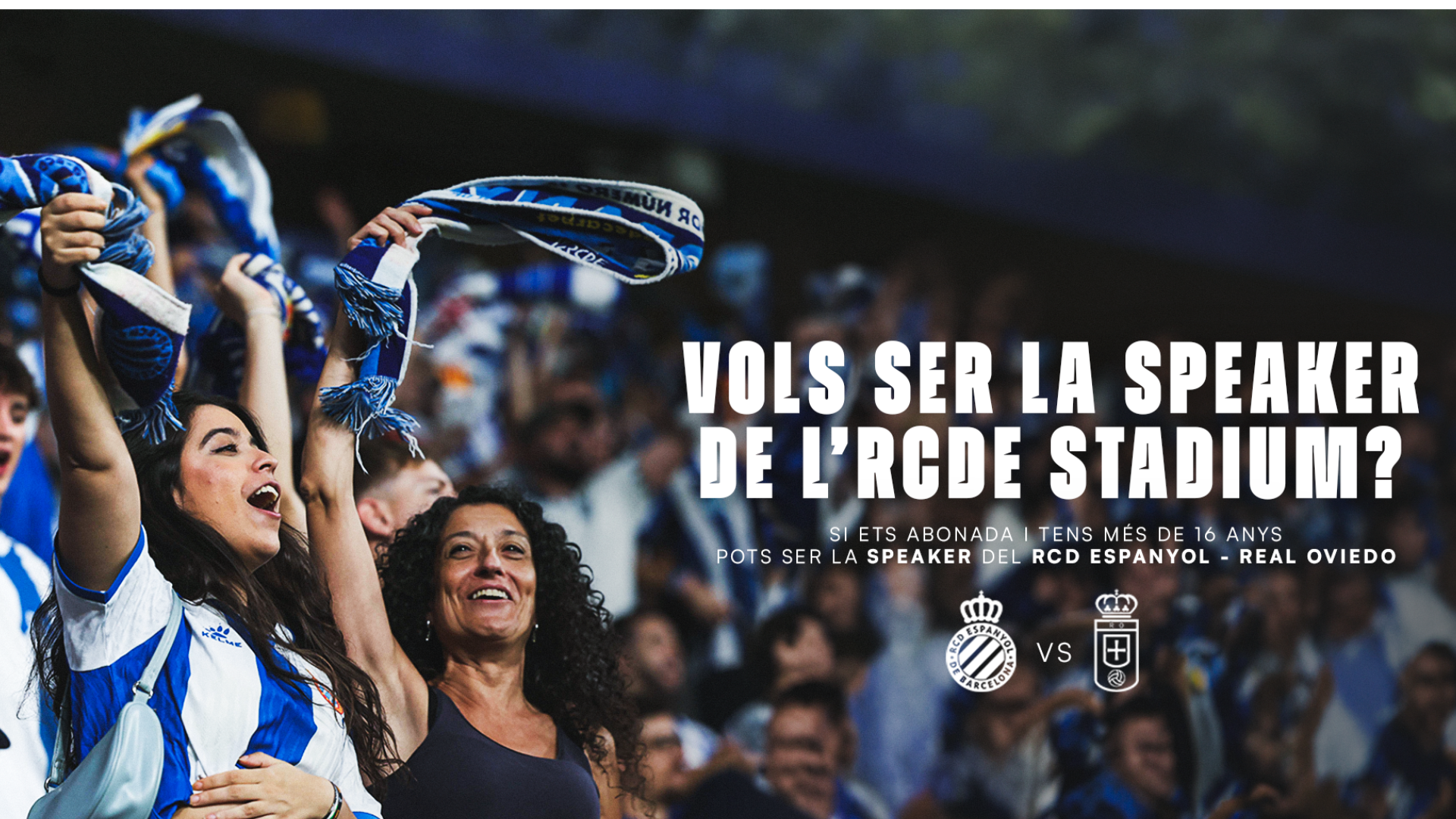 ¿Quieres convertirte en speaker por un día en el RCDE Stadium?