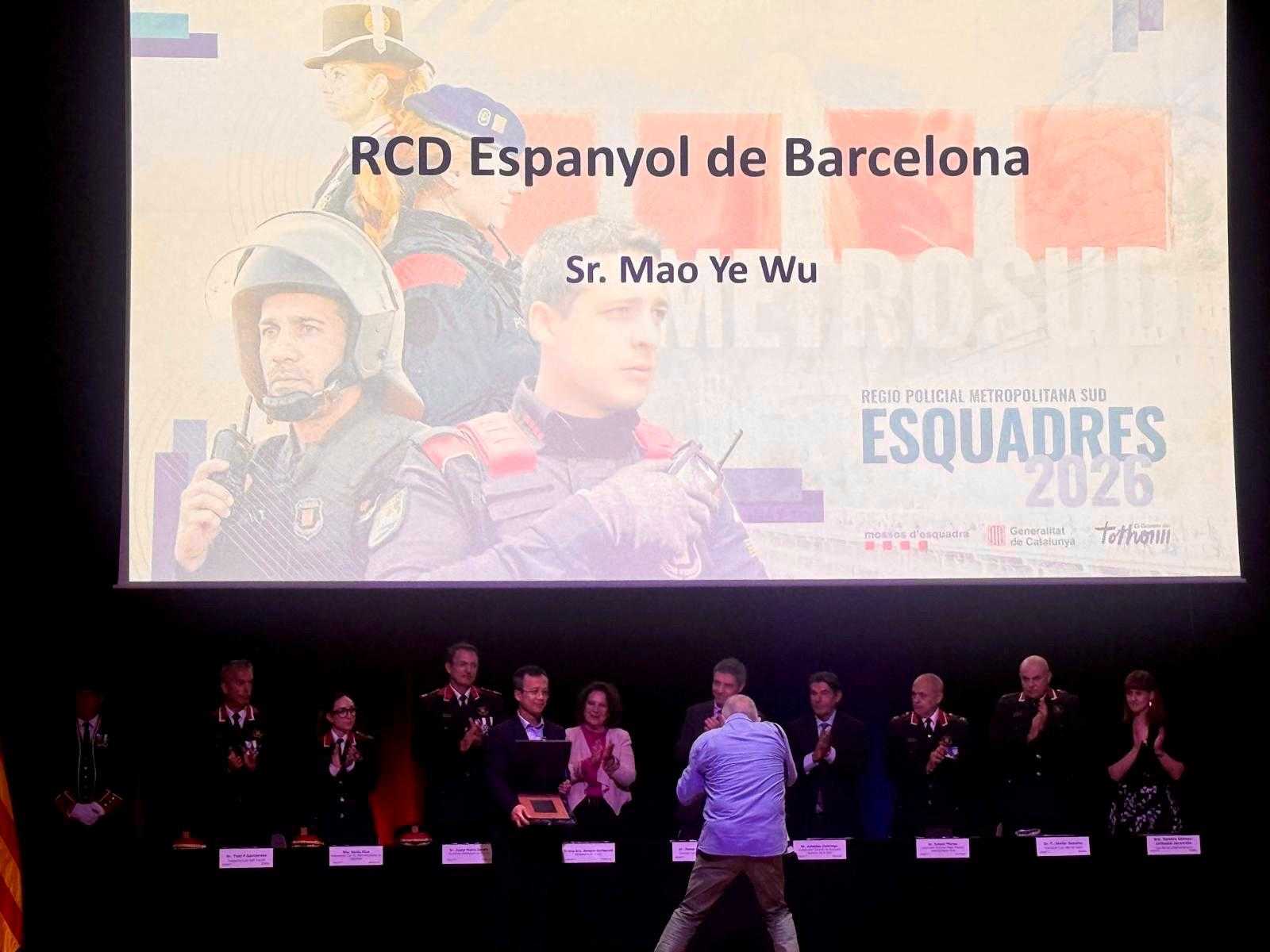 El RCD Espanyol, reconocido por los Mossos d’Esquadra