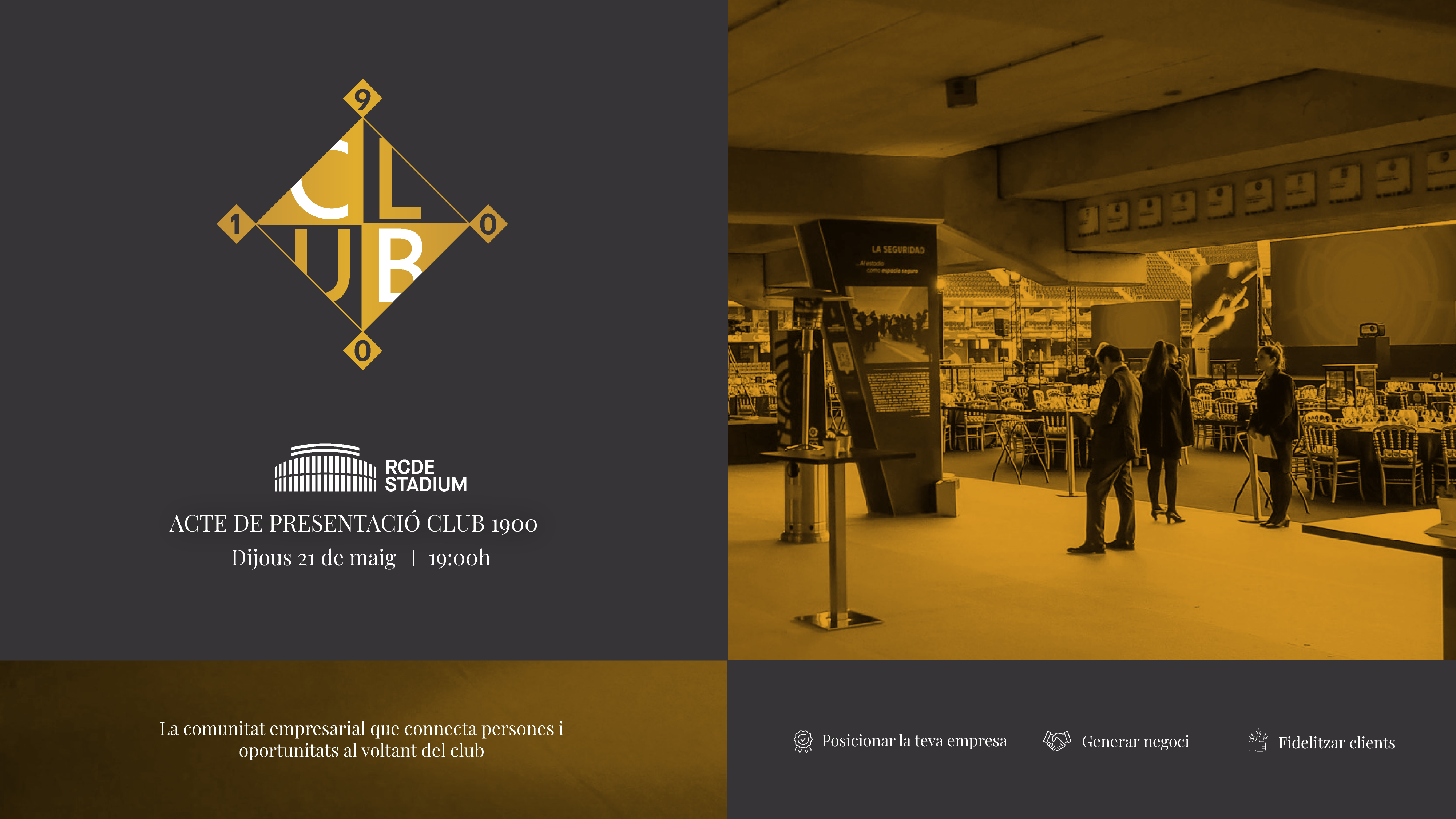 El CLUB1900, punt de trobada empresarial del RCD Espanyol
