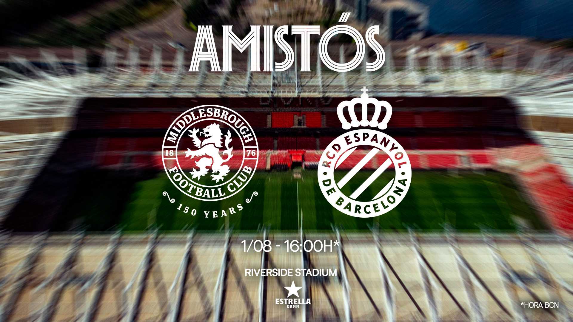 El RCD Espanyol se enfrentará al Middlesbrough FC