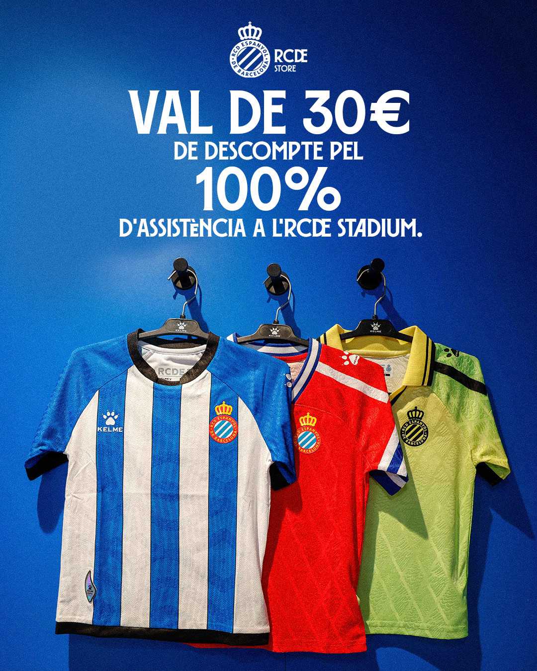 Disponible el vale de 30€ por el 100% de asistencia al RCDE Stadium